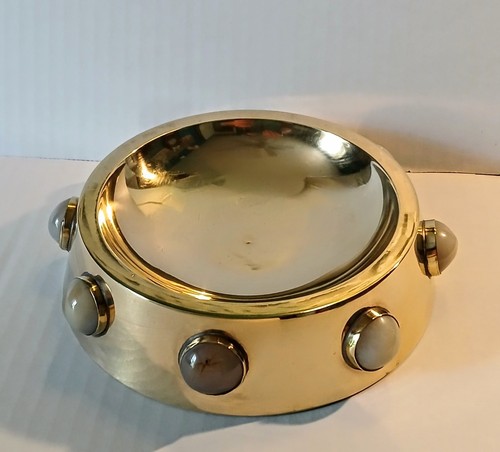 Mcm vintage brass bowl - brass, /