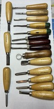 17 Woodcarving Chisels Used Craftool, Speedball Others 