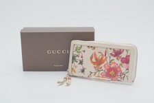 GUCCI Wallet Purse Flora Bamboo Japan 50th Limited Canvas Leather Authentic