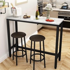 Modern Breakfast Bar Table Dining Room Kitchen Island Prep Table Counter Height