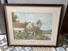 Framed Print Honeysuckle Cottage by Daniel Sherrin - 55 x 45 cm - Wall Hanging