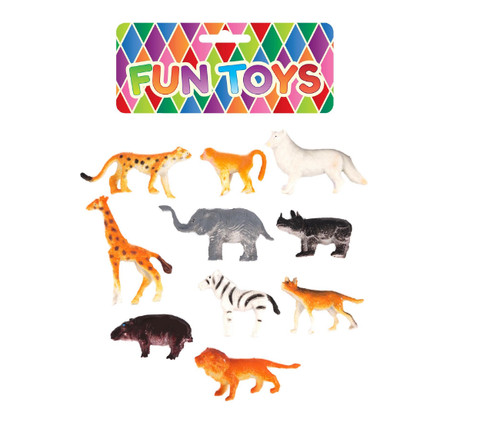 Assorted mini jungle zoo - 10,
