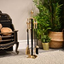 "Trafalgar" Black Iron & Brass Companion Set 61cm