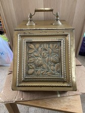 Vintage Brass Coal Scuttle