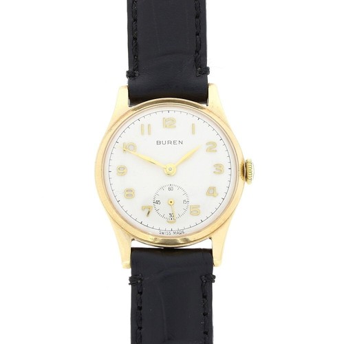 Vintage buren watch 9ct - vintage, gold