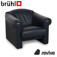Brühl Ampiezza Leather Armchair Blue