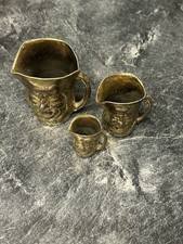Vintage Set of 3 Small Brass