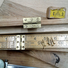 PAIR ~BRASS SOLID DRAWN HINGES