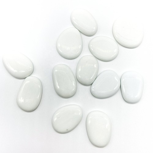 Large flat white glass - large,