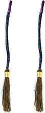 2 x Witches Broom Halloween Props Realistic Witch 85cm Broomstick Decorations