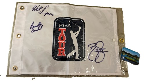 Pga golf pin flag signed - pga, by