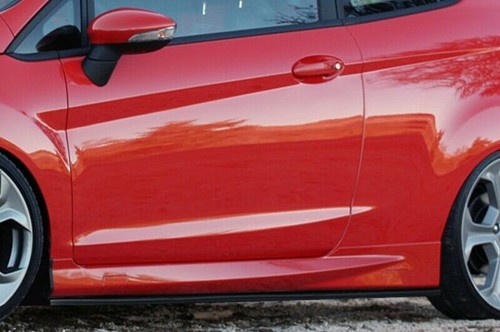 Black gloss side skirts addons - gloss,