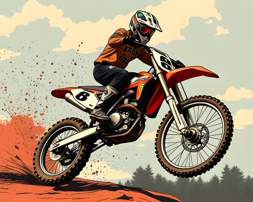 Dirt bike mid - dirt, art