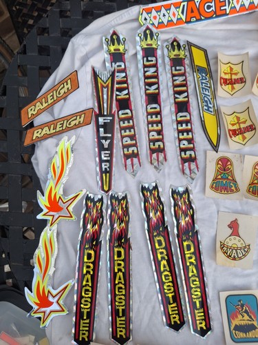 Vintage bike decals including - bike,