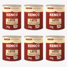 6 x 1Kg  Kenco Latte Smooth & Silky Instant Coffee Makes 61 Cups