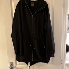 Women’s Black Thin Parka Jacket size M Black