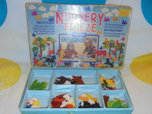 Vintage fuzzy felt nursey - fuzzy-felt, -nursey