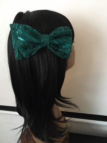 Bow hair clip large - bow, clip,