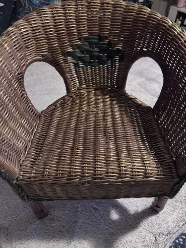 Brown wicker rattan accent - wicker,
