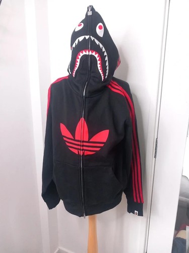 Bape adidas shark full zip - x,