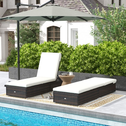 Rattan sun loungers set - set, 2