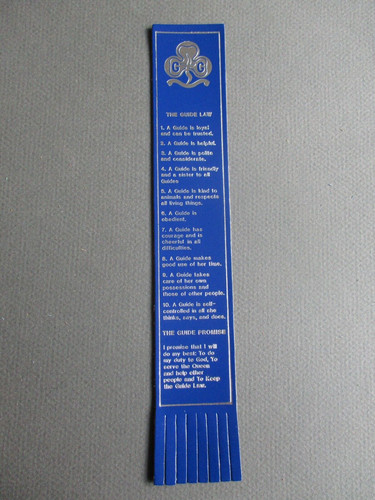 Leather bookmark girl guides - leather,