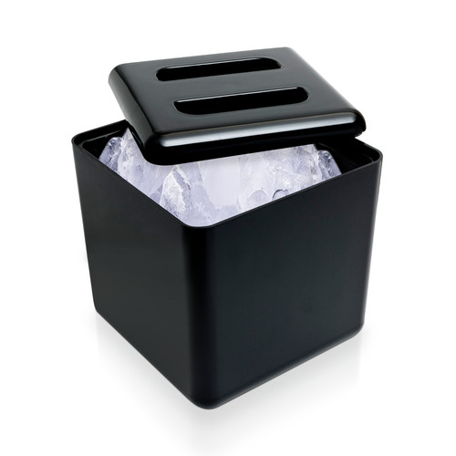 Square black plastic ice - square,