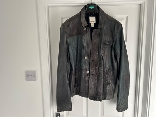 Diesel mens leather jacket