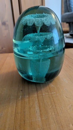 Heavy victorian green glass - heavy,