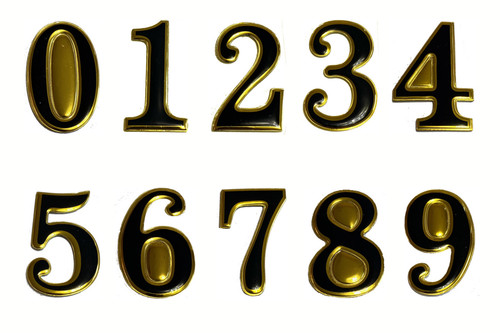 Self adhesive numbers gold - self,