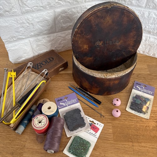 Vintage sewing box contents - sewing,