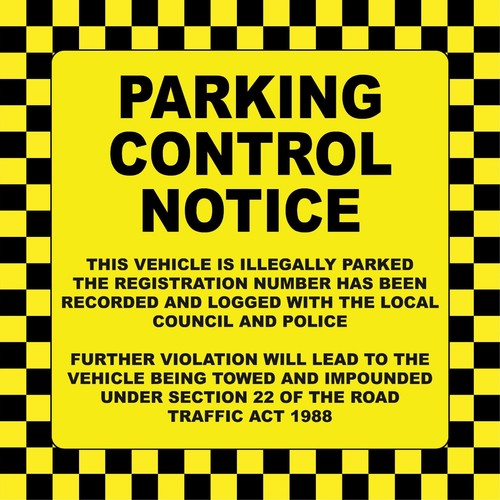 Bad parking sign ticket - no,