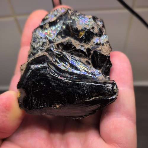Natural obsidian like slag - natural, obsidian-like