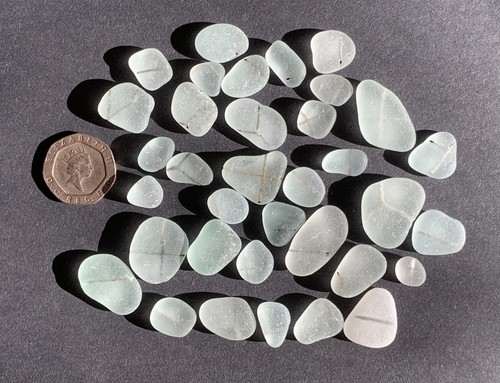 White safety sea - glass, perfect