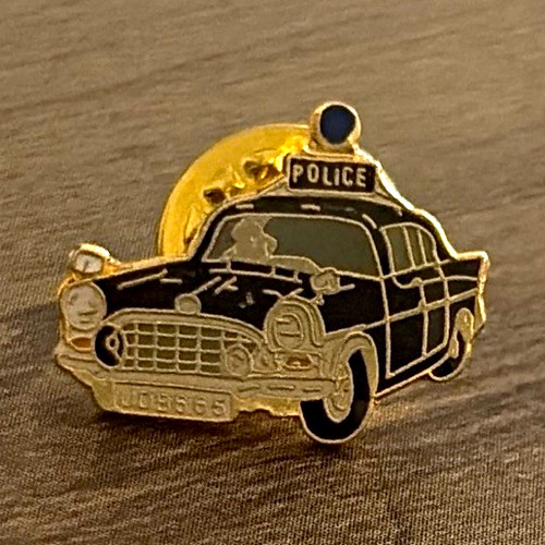 Police car lapel pin badge - car,
