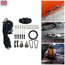 Kayak Anchor Trolley Kit Rope Deck Rigging Set Pad Eyes Rivets Pulleys Nuts New