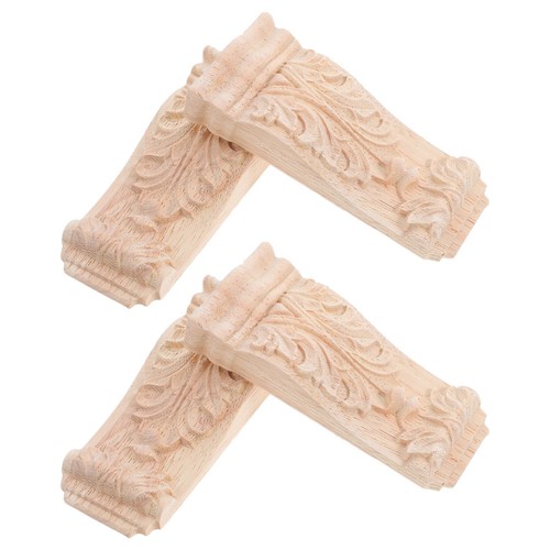4pcs carved wooden - wooden, corbels