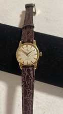 OMEGA Ladymatic Genève Automatic Ladies Gold Plated Watch Croc Strap