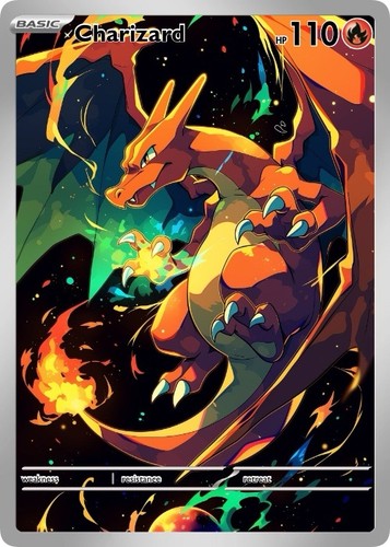 Charizard pokémon card fan - pokémon,