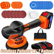 Cordless 6" Dual Action Car Polisher Buffer Orbital DA Polishing Machine Sander