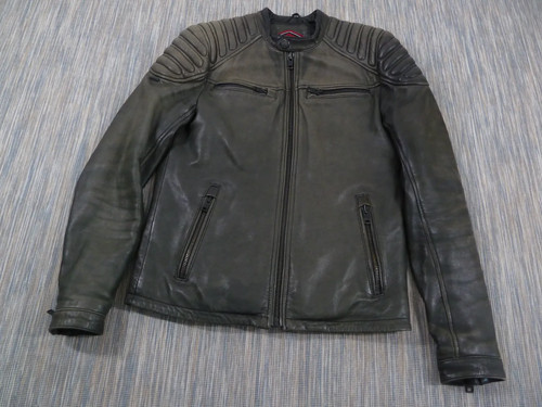 Superdry leather jacket - leather, mens