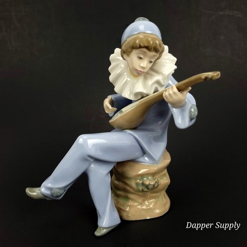 Lladro jester with mandolin - jester,