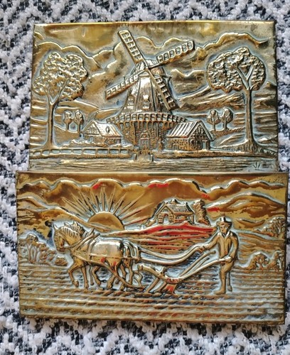 Vintage wall hanging brass - vintage,
