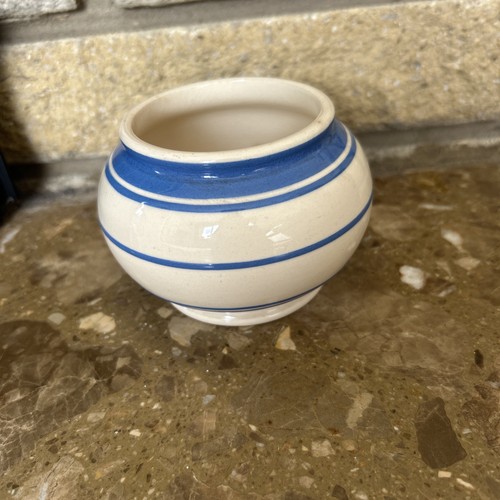 Cream and blue - blue, pottery