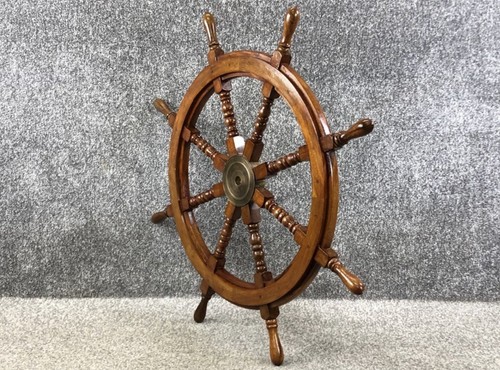 Decorative wooden ships wheel - decorative,