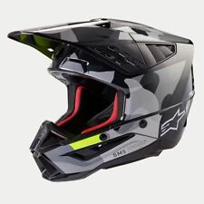 Alpinestars 2026 Supertech SM5 Rover 2 Grey Yellow Motocross Helmet MX Enduro