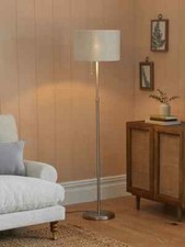 Next Brushed Chrome Burford Rise and Fall Floor Lamp rrp £99.