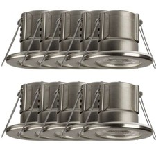 10X 5W Fire Rated LED Dimmable Downlight Spot Spot lights IP65 Chrome Warm White