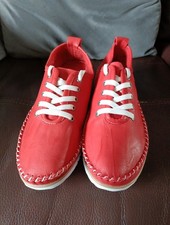 Mod Comfys Ladies red leather