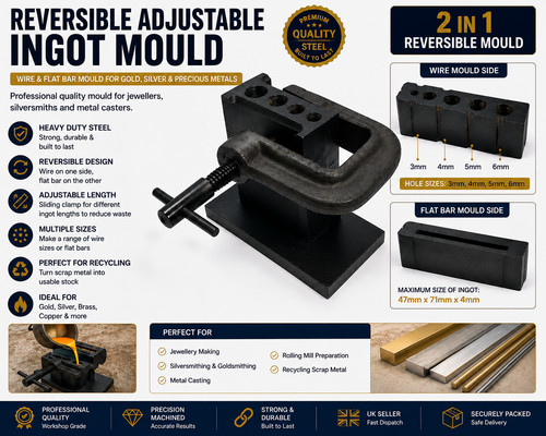 Reversible adjustable ingot - reversible,